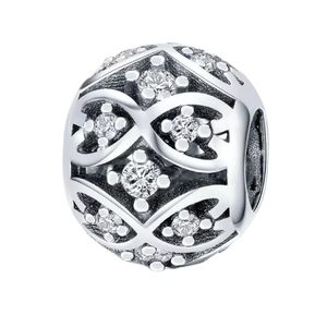 925 Sterling Silver CZ Charm